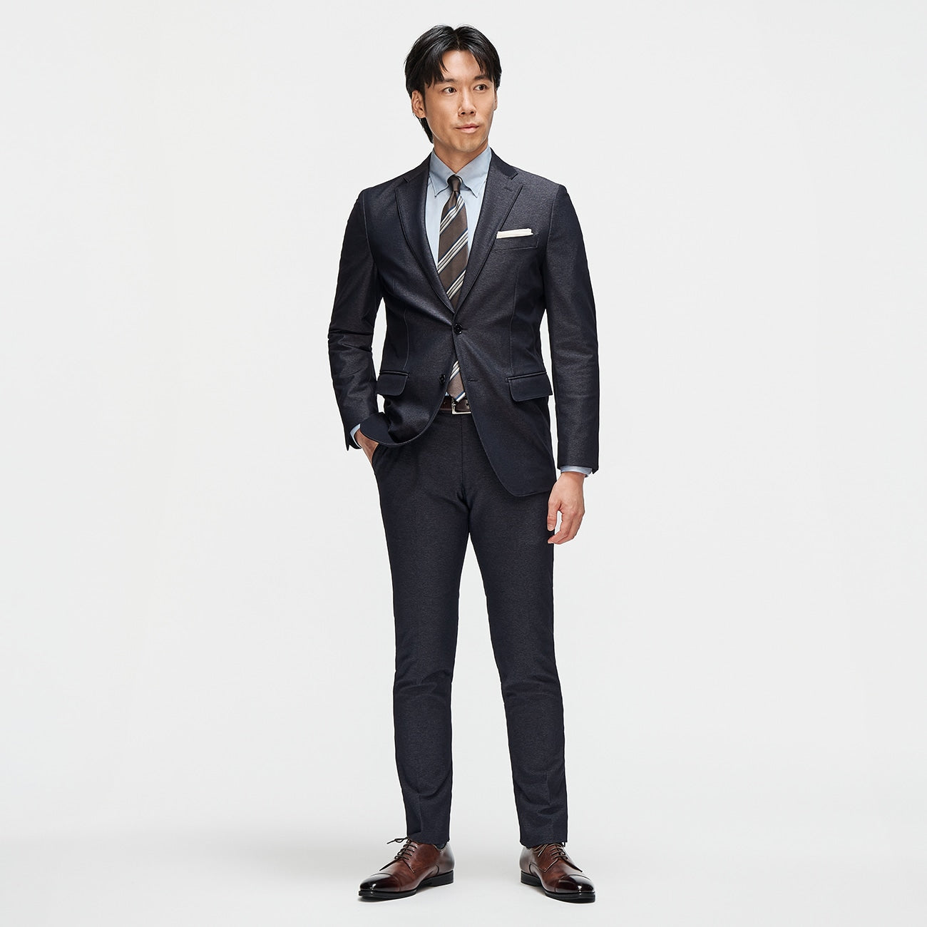 Machine可机洗 Super Stretch Denim-Like外套 -深蓝