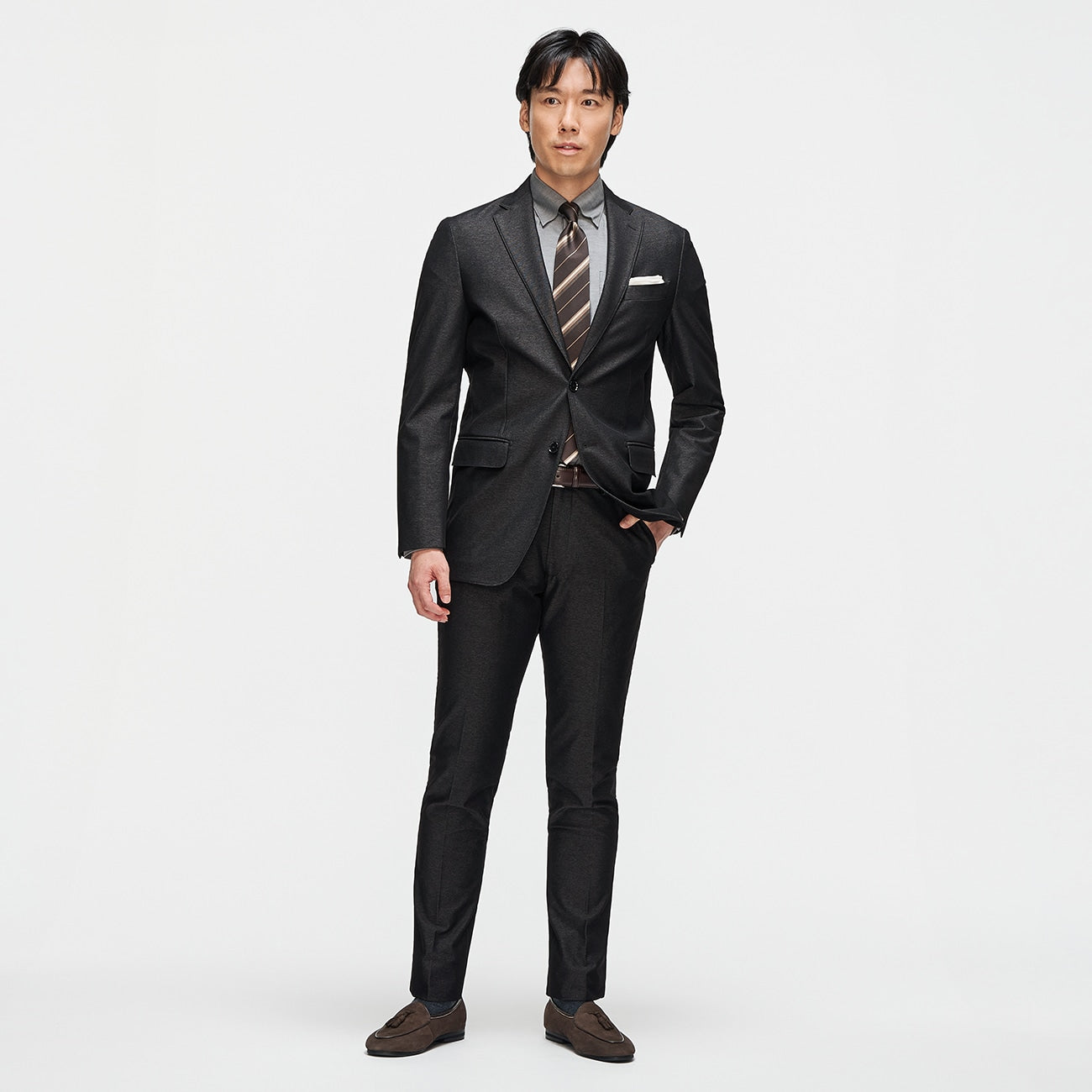 Machine可机洗 Super Stretch Denim-Like外套 -浓灰 灰