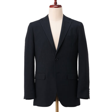 Washable Non-iron Stretch Wool-like Jacket - Navy -06