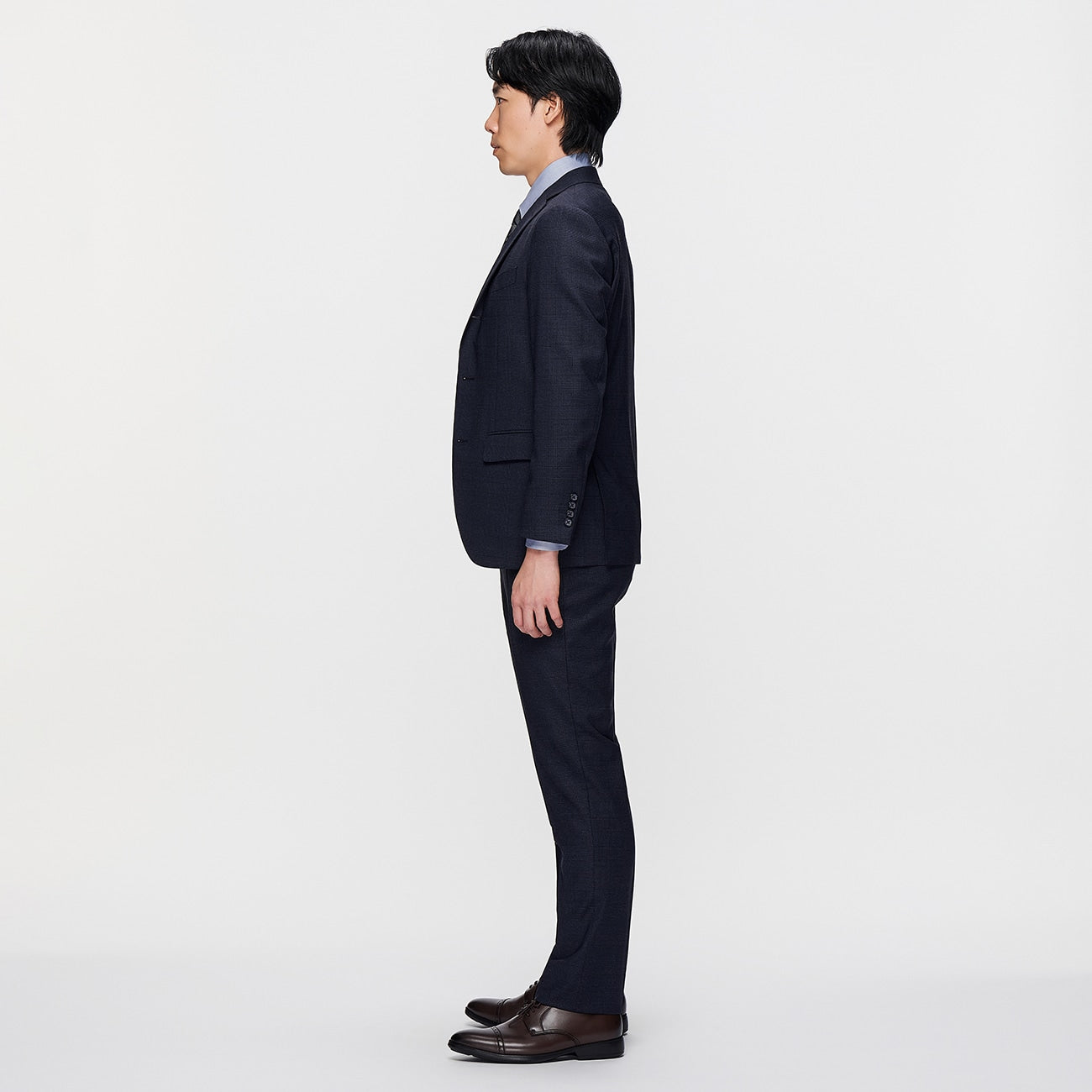 REDA Super Stretch Glen-plaid Jacket - Navy_03