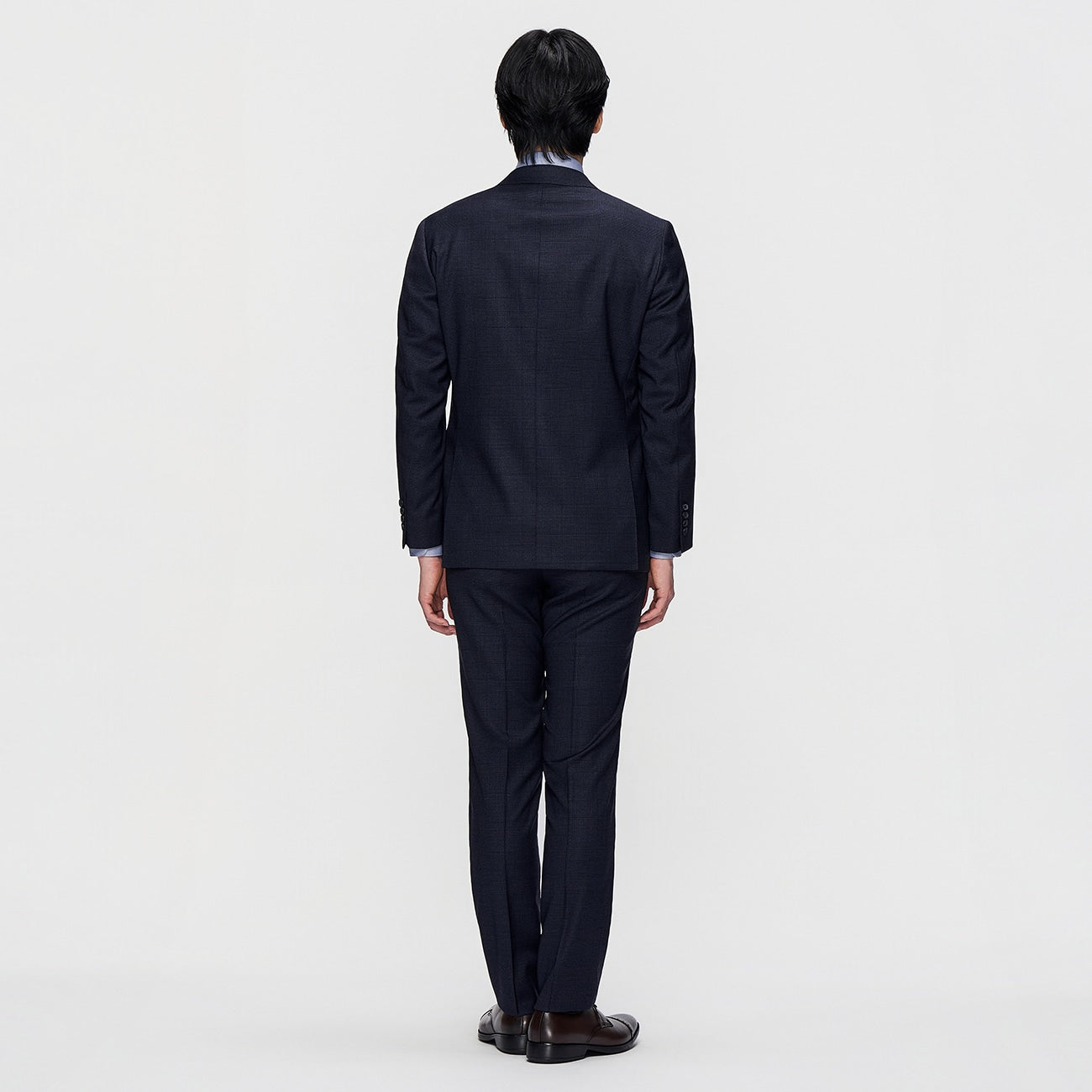 REDA Super Stretch Glen-plaid Jacket - Navy_04