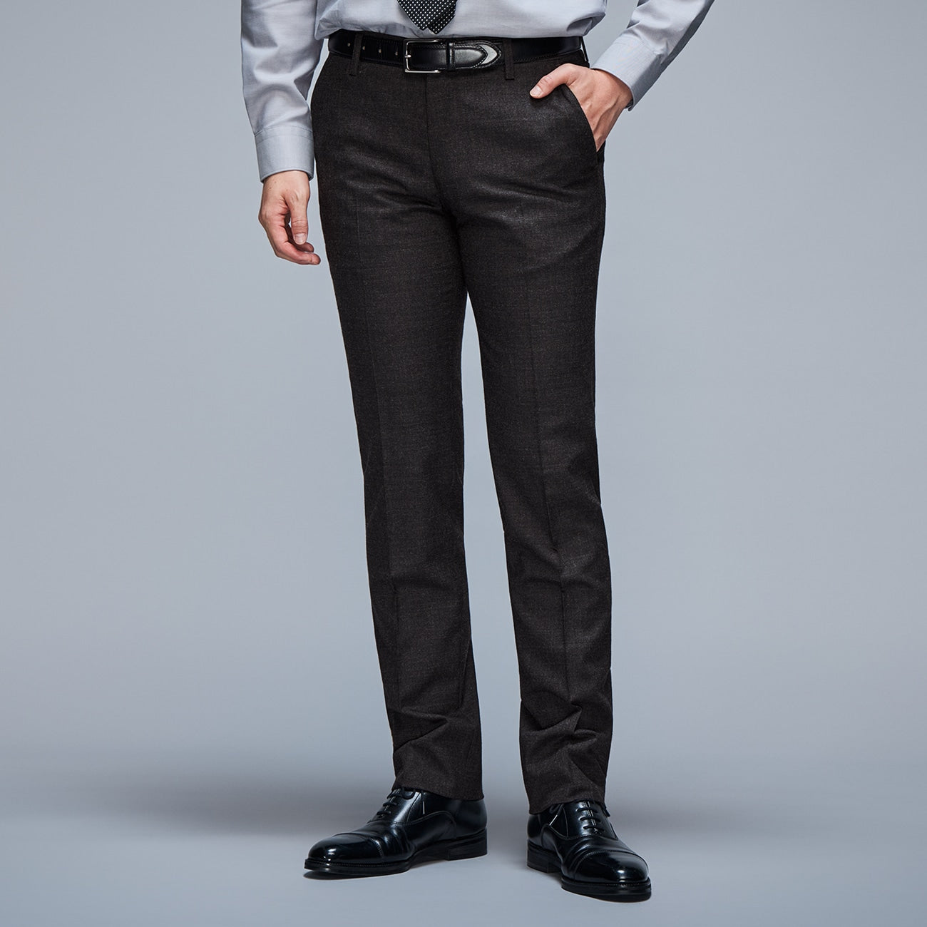 日本制造可机洗 高级羊毛平口裤_01