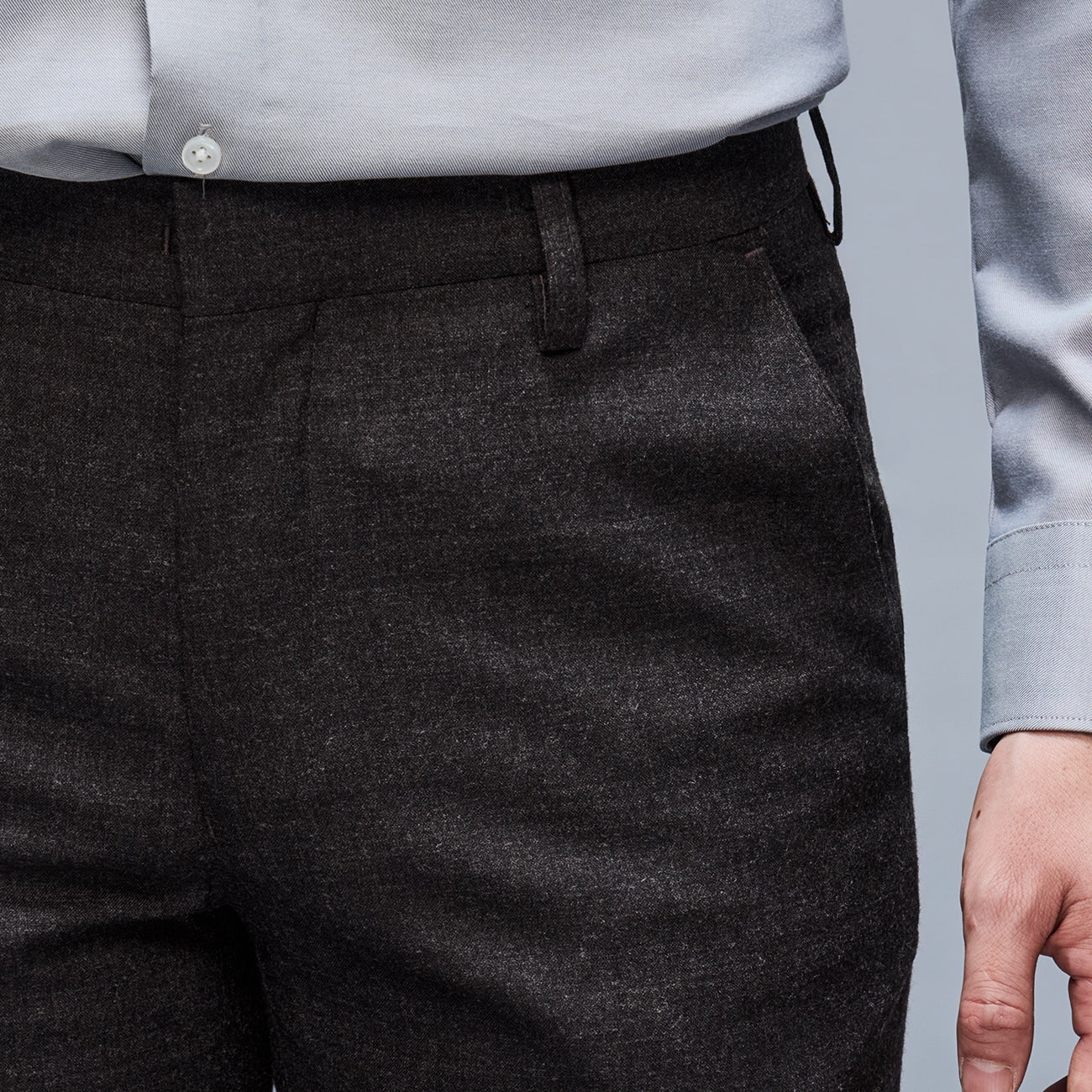 日本制造可机洗 高级羊毛平口裤_03