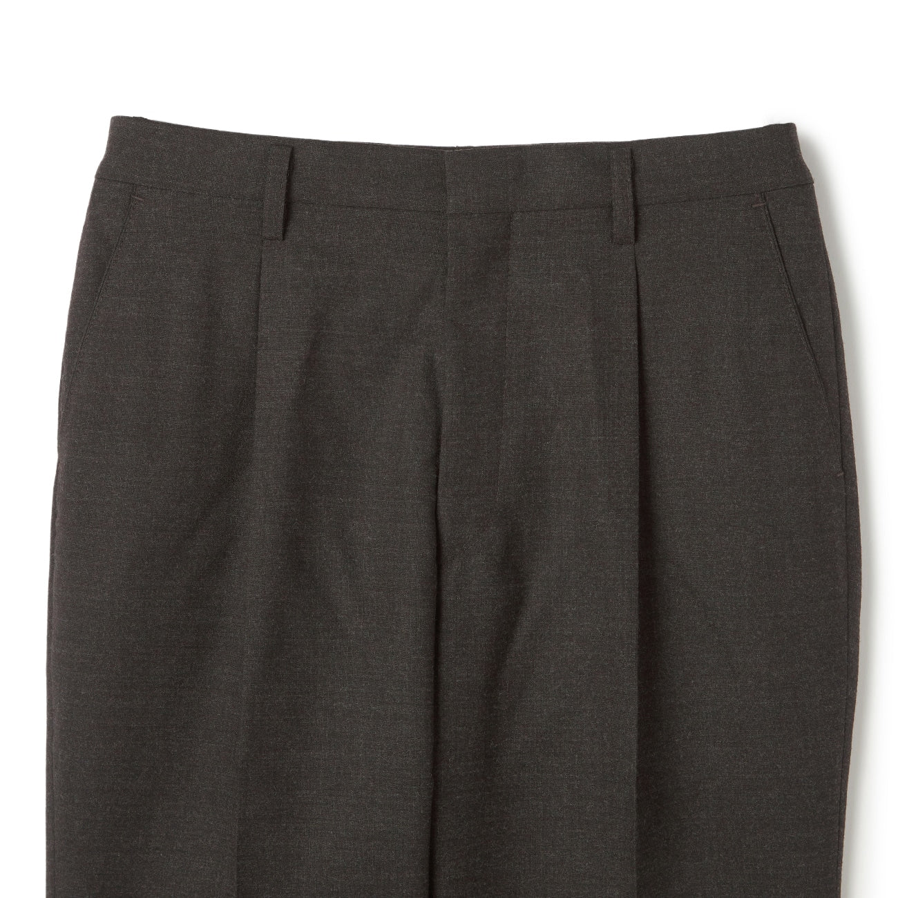 日本制造可机洗 高级羊毛单褶裤_03