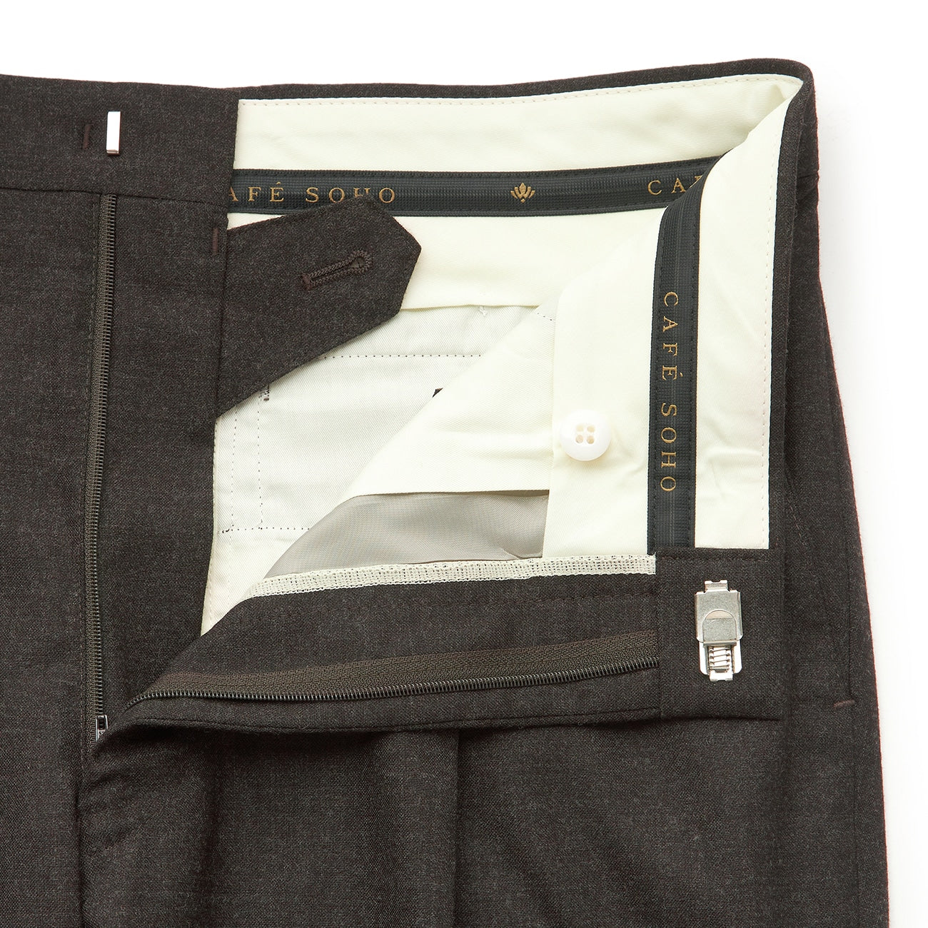 日本制造可机洗 高级羊毛单褶裤_05