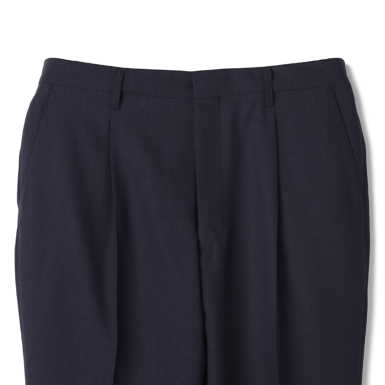 Aircool Japan Made Washable Blend Single-pleated Pants - Navy_03
