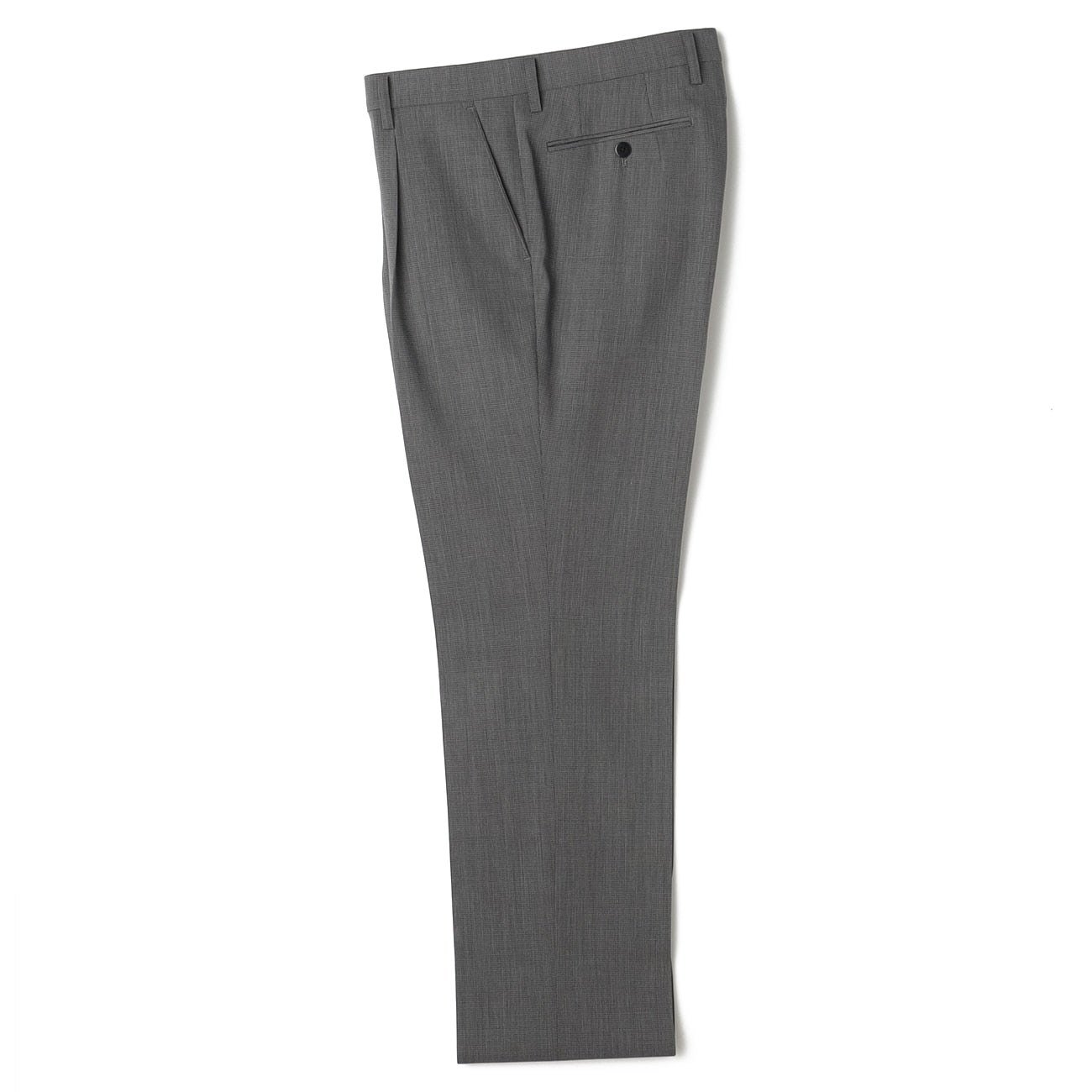 Aircool Japan Made Washable Blend Single-pleated Pants - Gray_01
