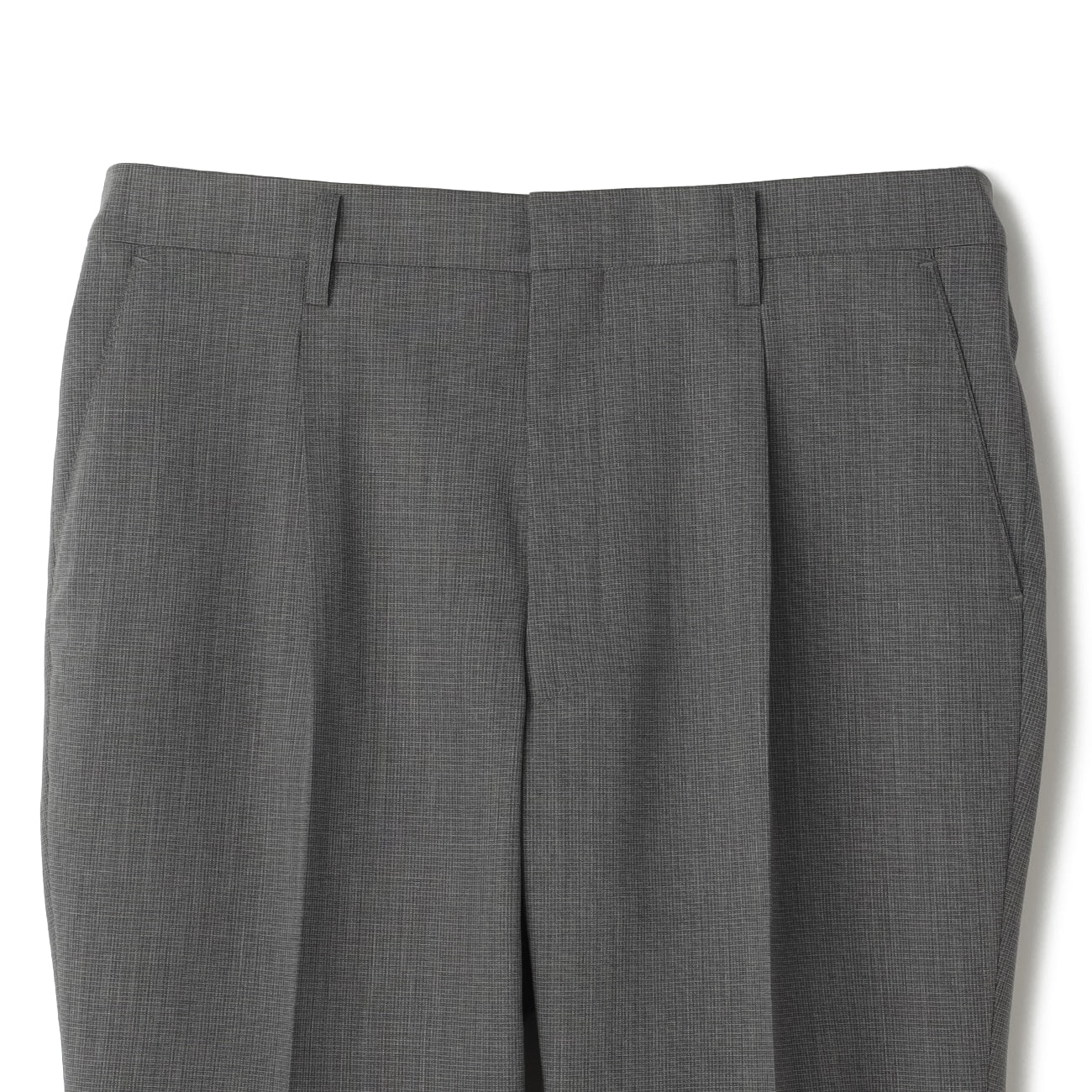 Aircool Japan Made Washable Blend Single-pleated Pants - Gray_03