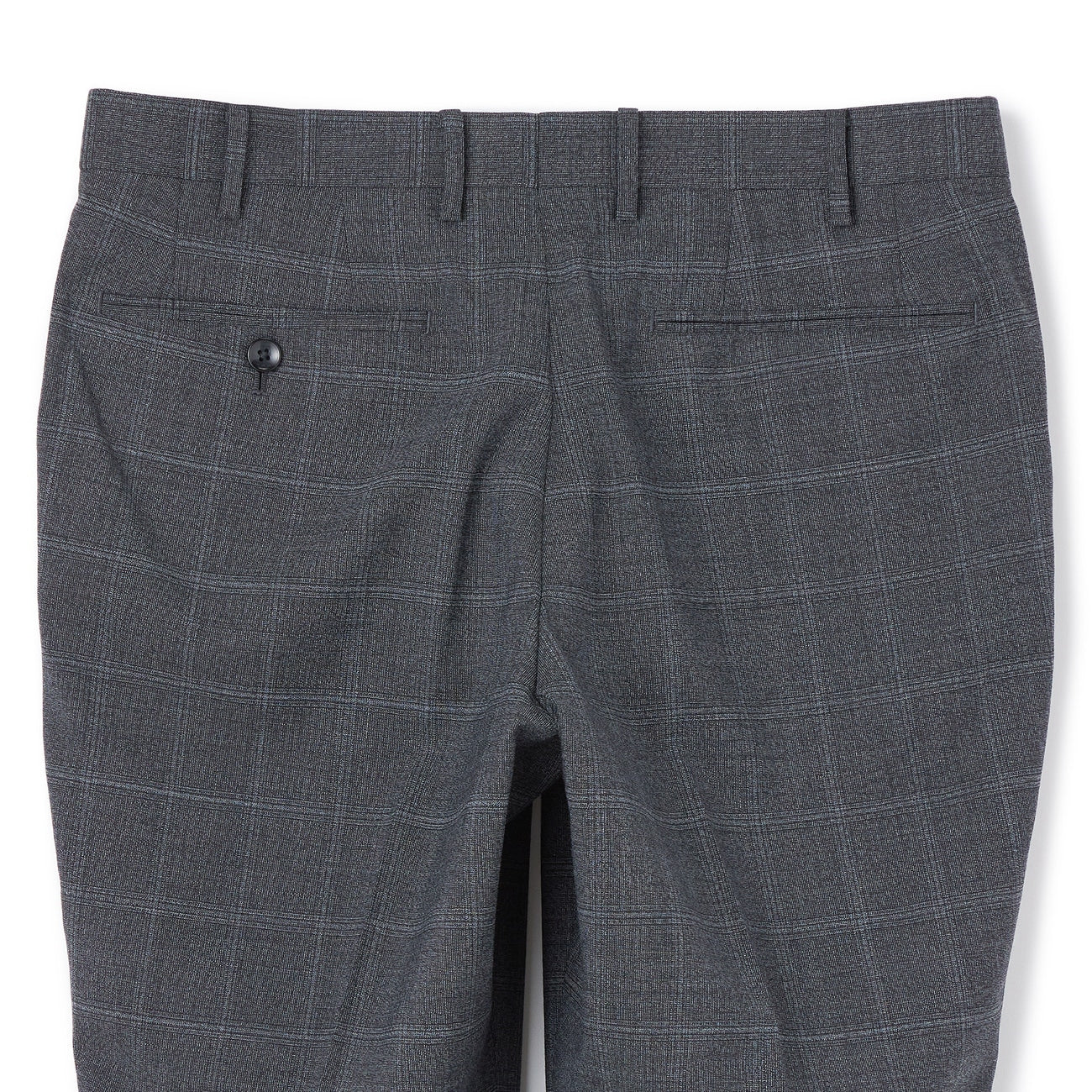 Washable Non-iron Tapered Windowpane Dress Pants - Medium Gray_04