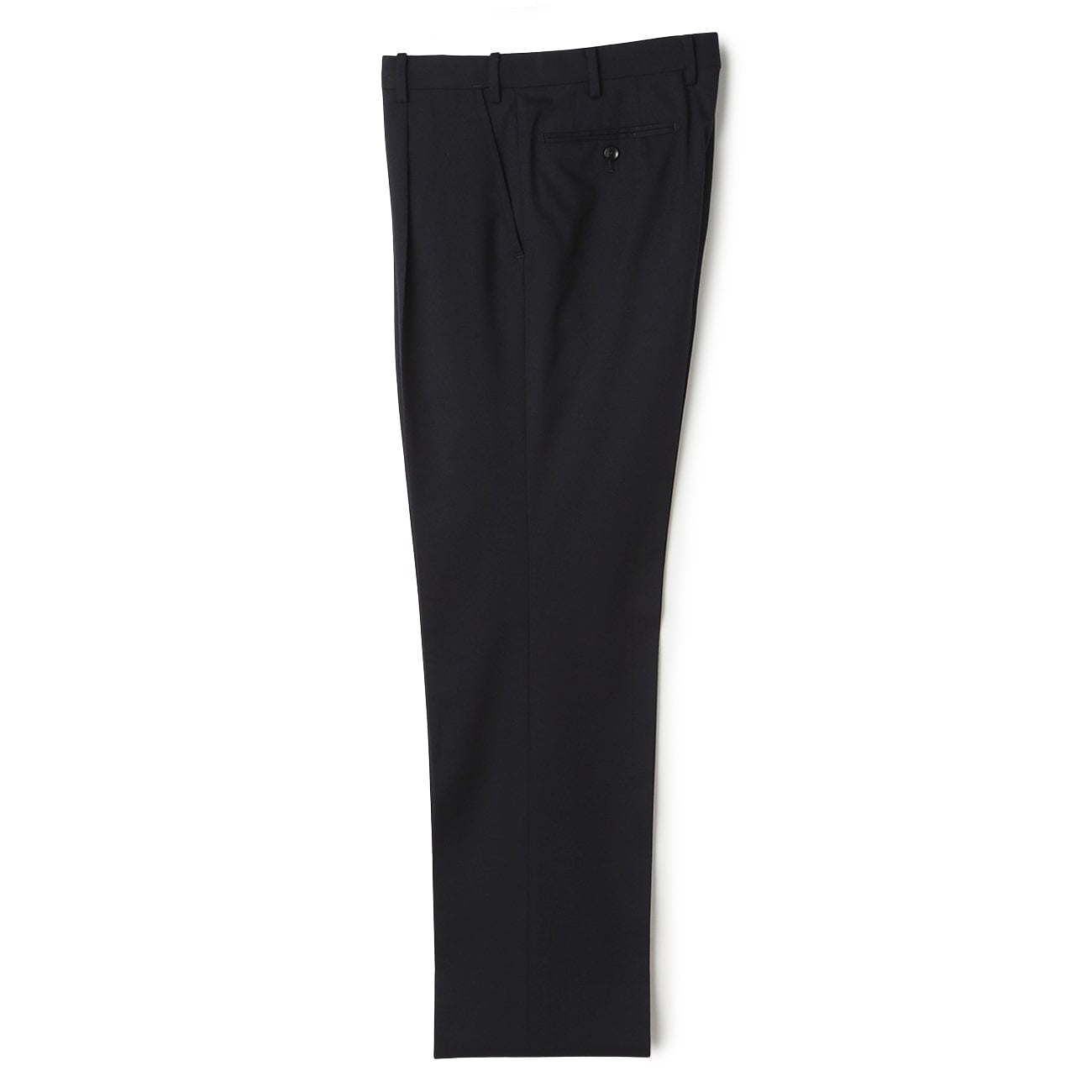 Washable Stretch Milled Wool Blend Single Pleat Pants_01