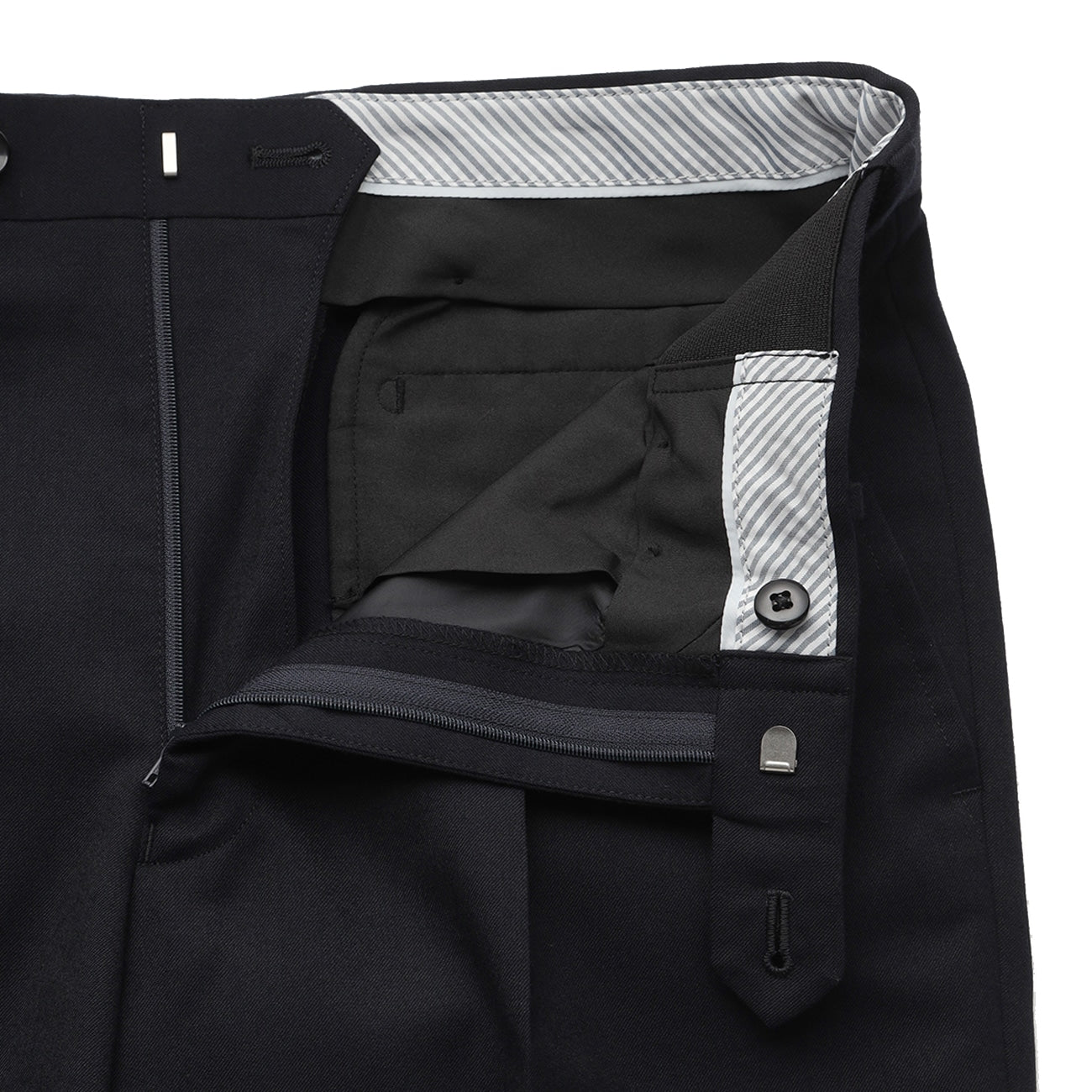 可机洗 精纺混纺混纺 褶裤_05