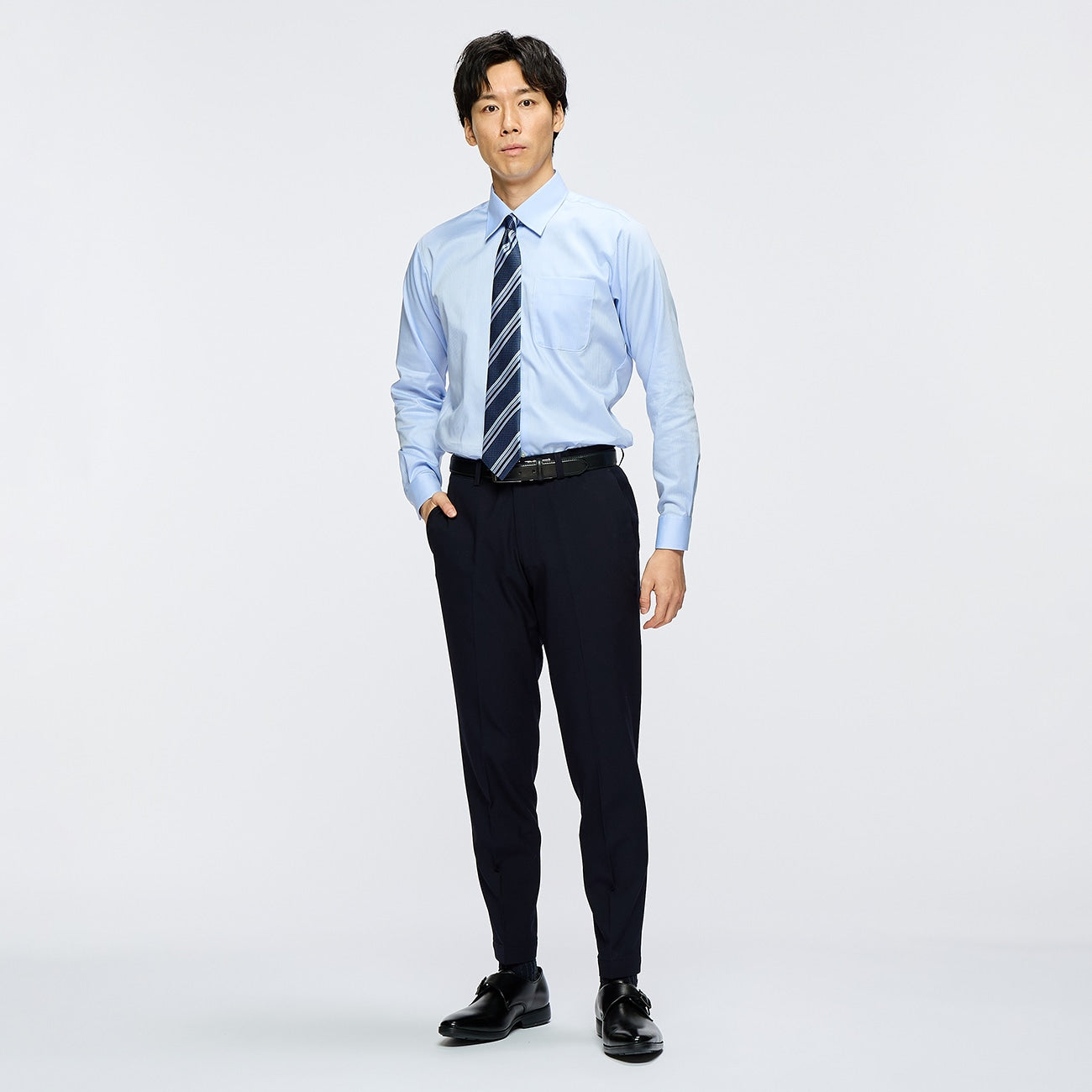 可调节下摆弹力锥形连衣裤_02