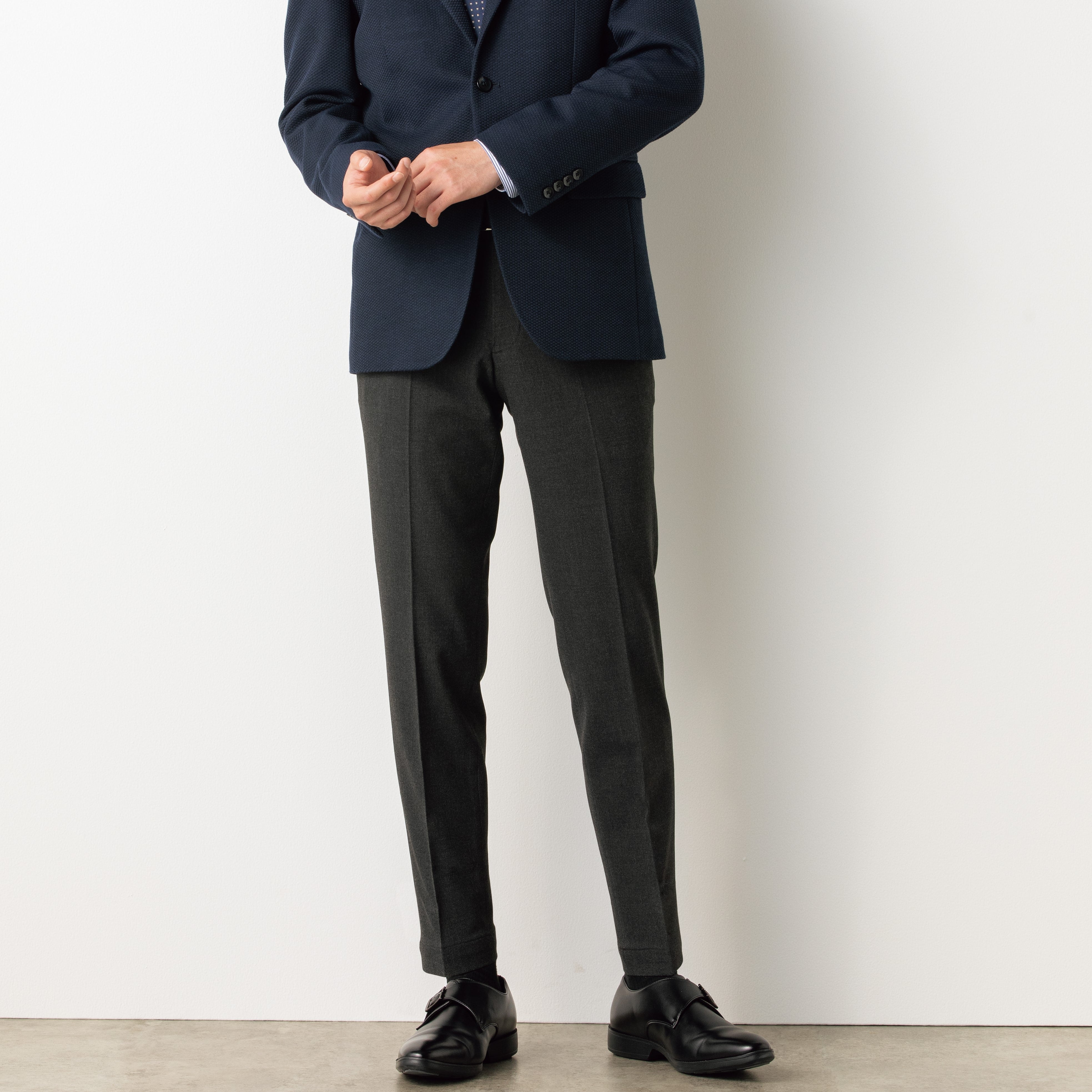 可调节下摆弹力锥形连衣裤_16