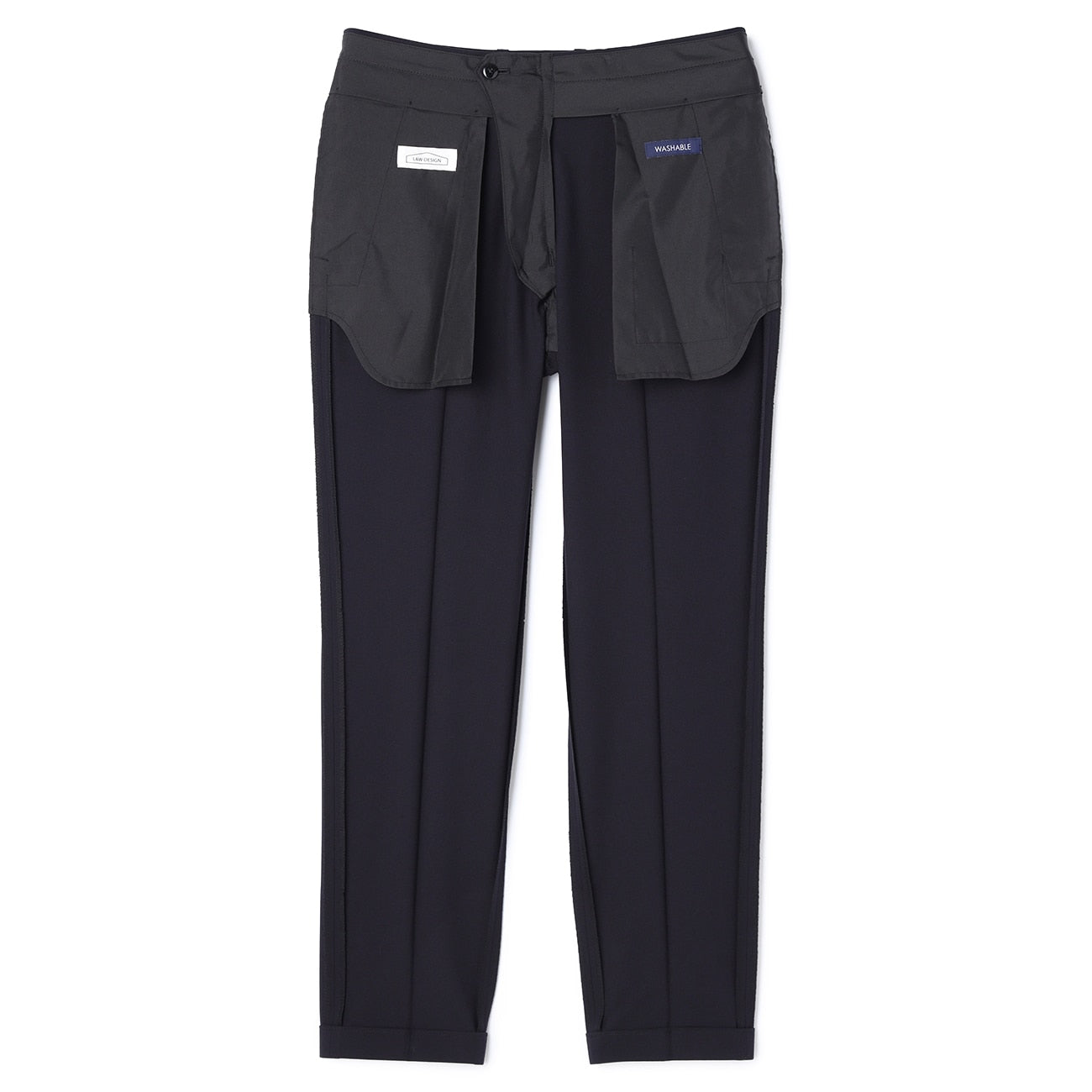 可调节下摆弹力锥形连衣裤_13