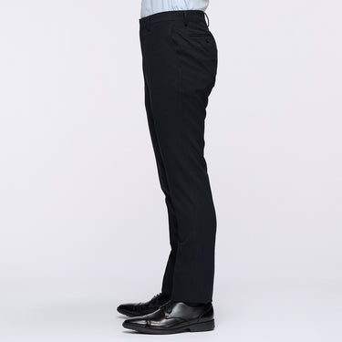 Washable Non-iron Stretch Wool-like Tapered Pants - Navy -05