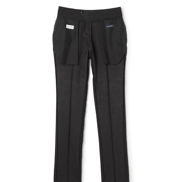 Washable Non-iron Stretch Wool-like Tapered Pants - Mid Gray -08