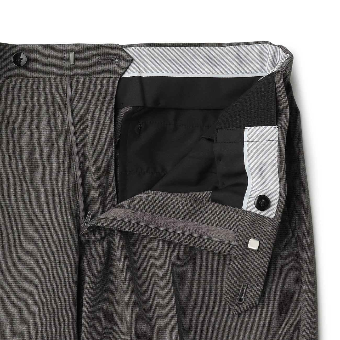 可水洗免熨烫 Tapared Houndtooth Pants -灰