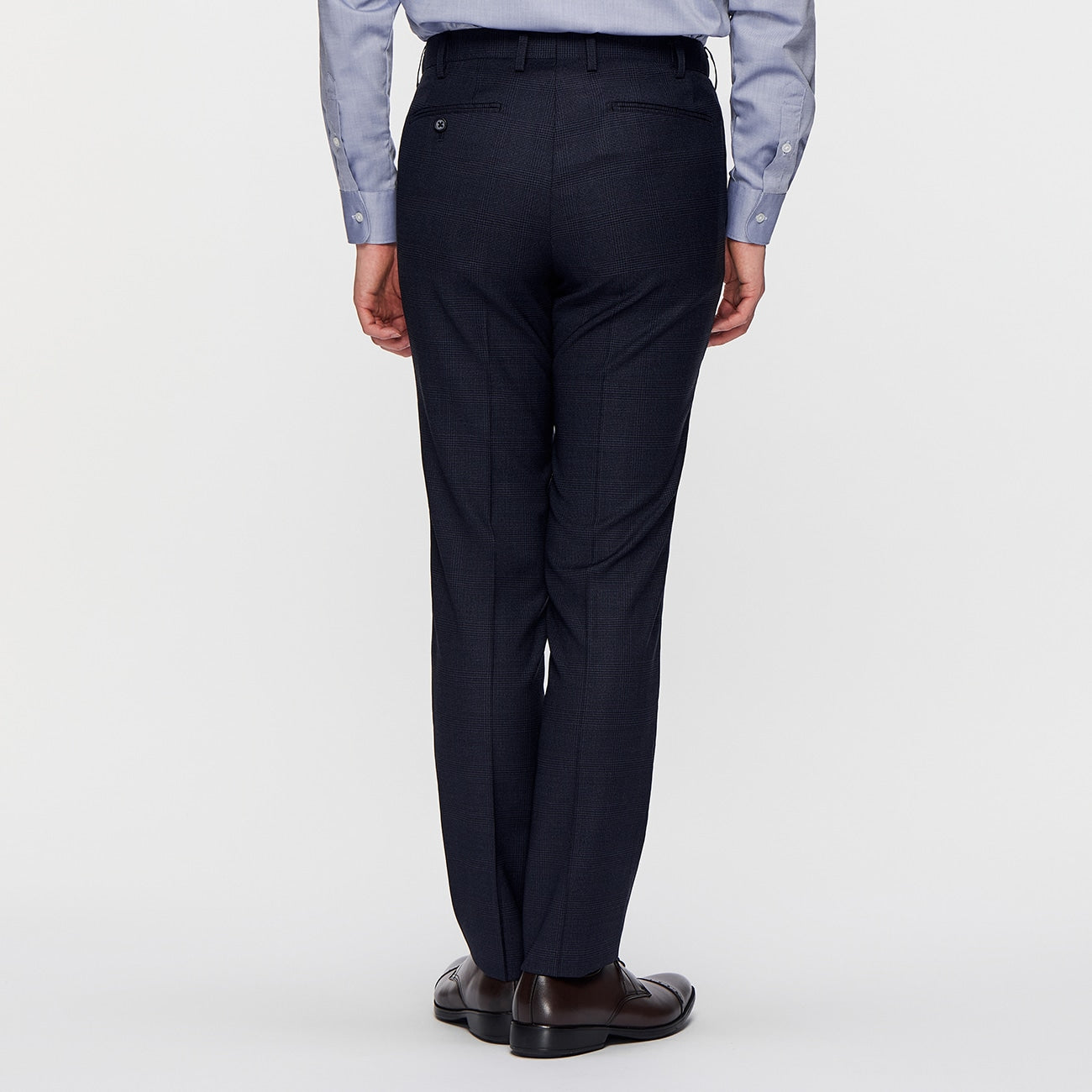 REDA 格纹长裤 -深蓝