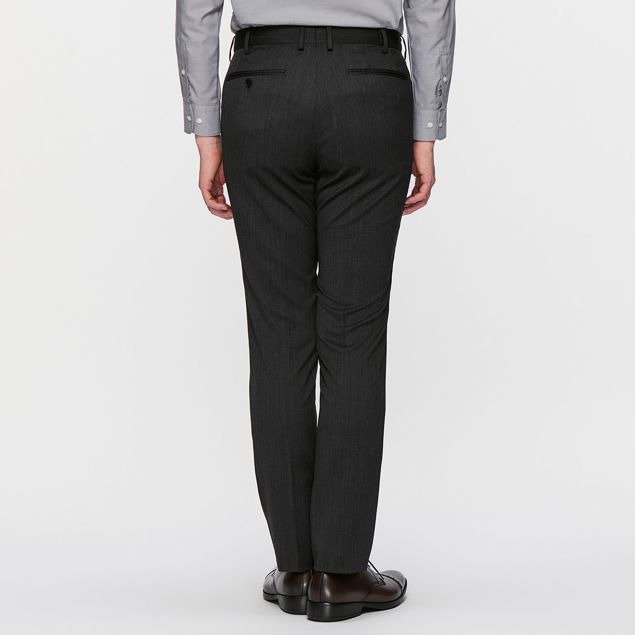 可機洗 彈性混紡羊毛混紡 褲_05