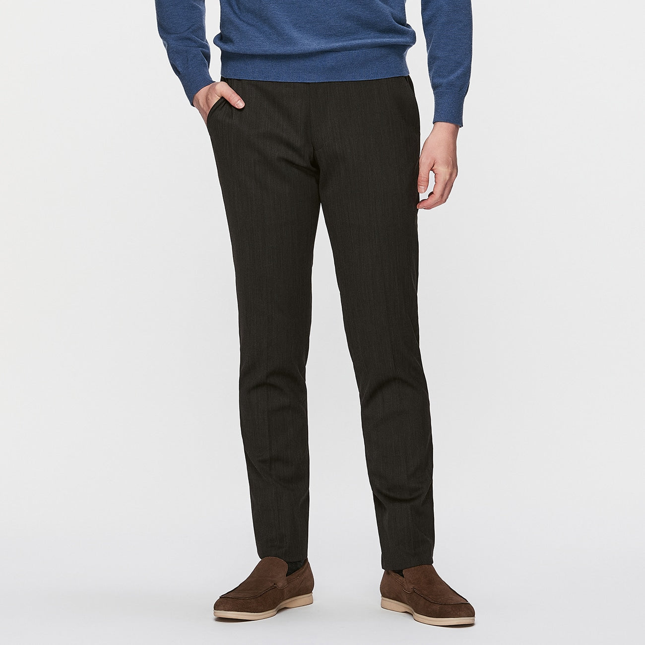 可機洗 彈性混紡羊毛混紡