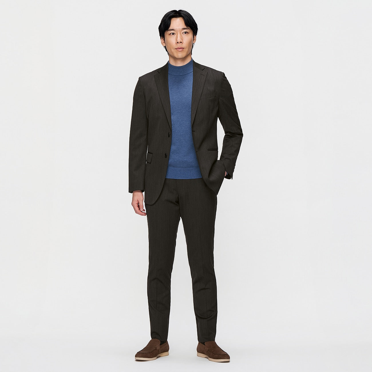 可機洗 彈性混紡羊毛混紡