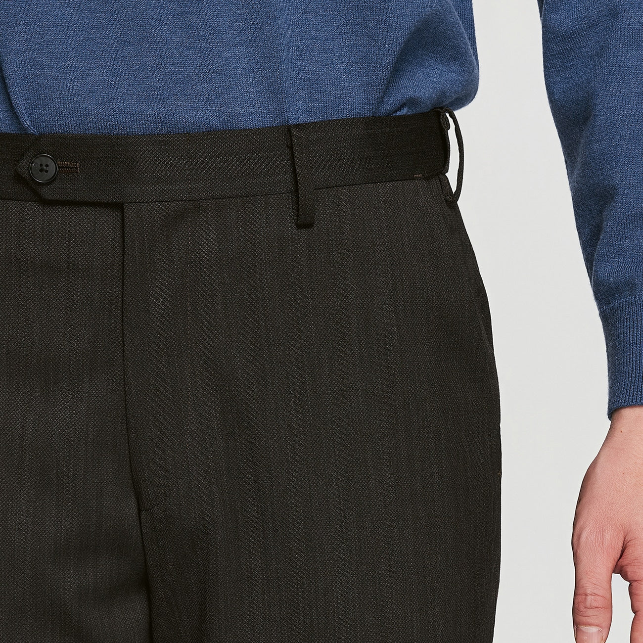 可機洗 彈性混紡羊毛混紡 褲_20