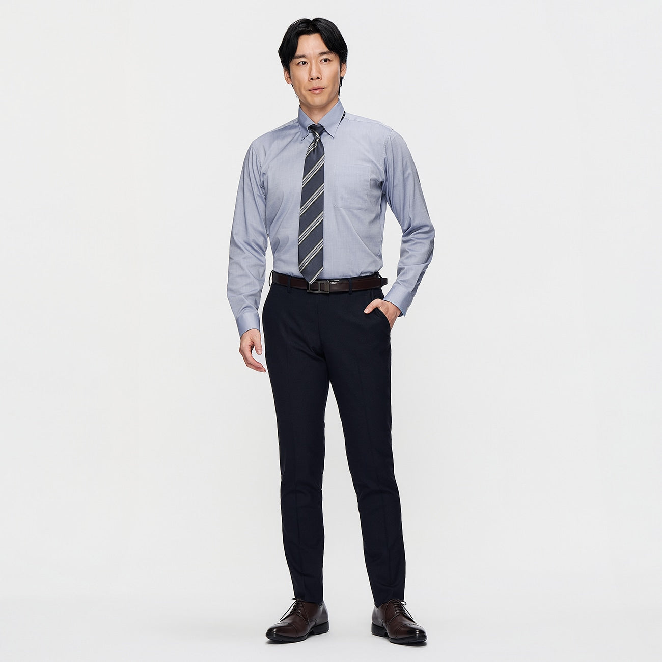 Washable Wrinkle-resistant Super Stretch Wool Blend Tapered Pants_04