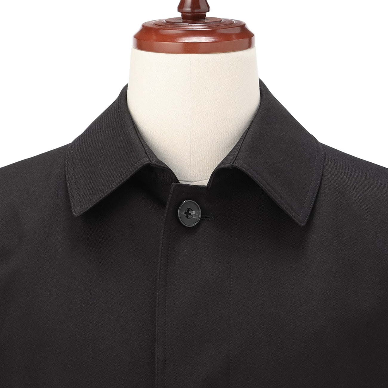 保暖拨水弹力防风翻立领 大衣 - 黑色_07