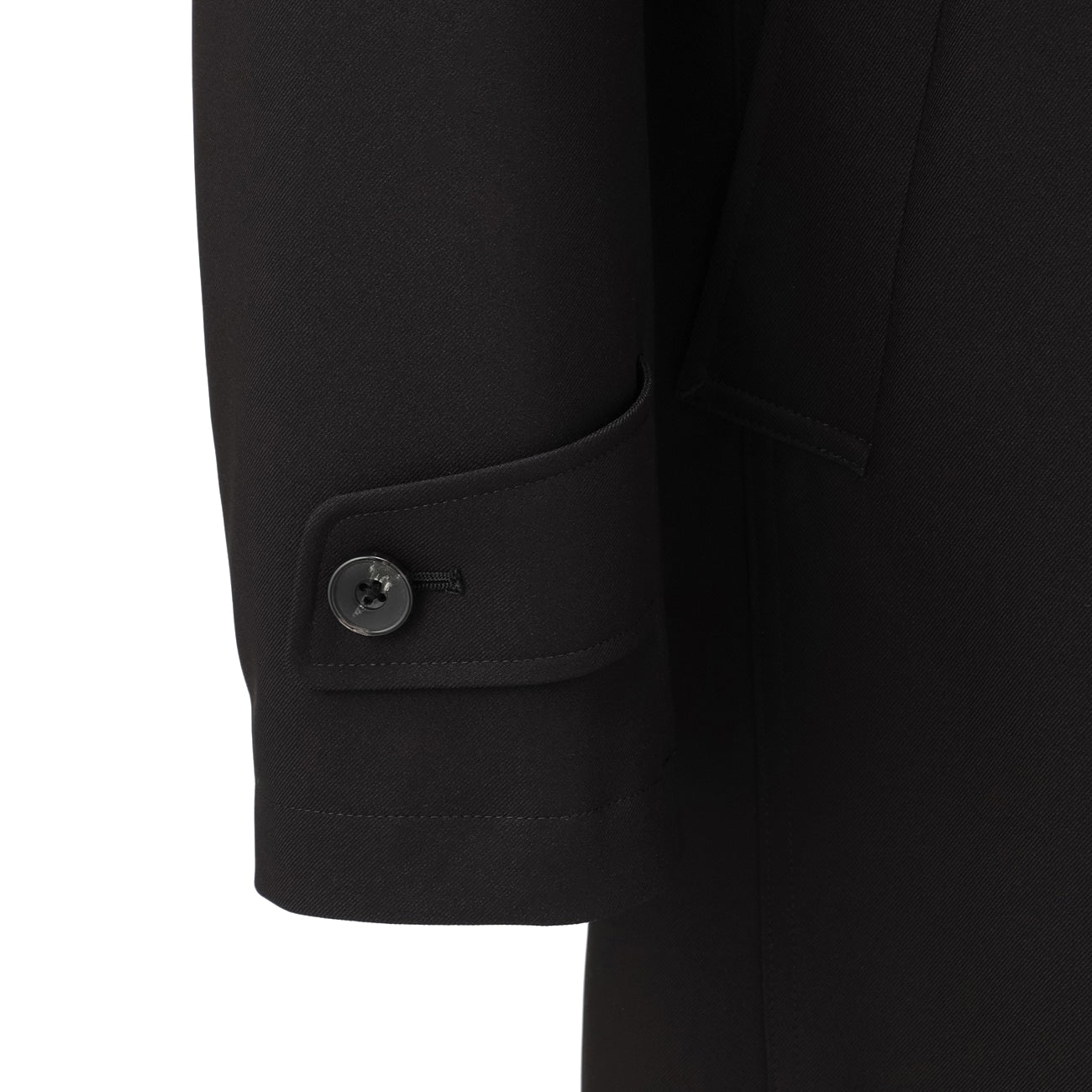 保暖拨水弹力防风翻立领 大衣 - 黑色_09