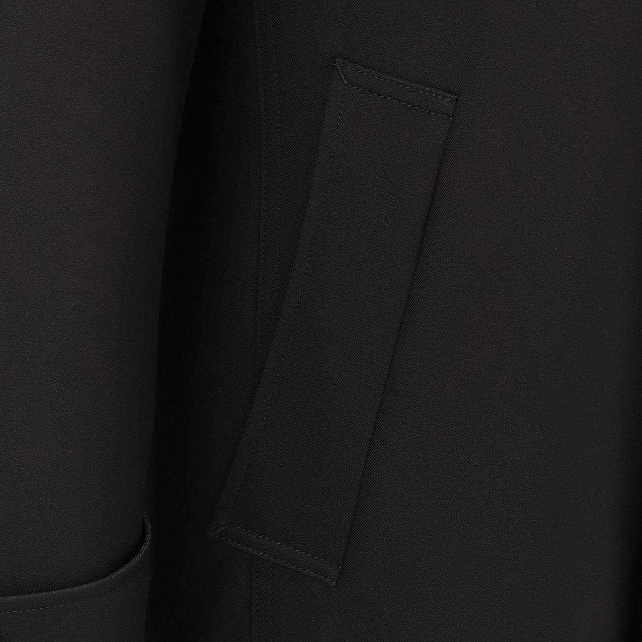 保暖拨水弹力防风翻立领 大衣 - 黑色_10