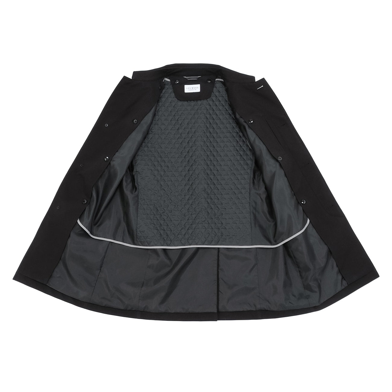 保暖拨水弹力防风翻立领 大衣 - 黑色_13