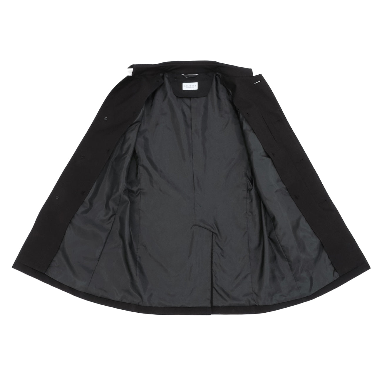 保暖拨水弹力防风翻立领 大衣 - 黑色_14