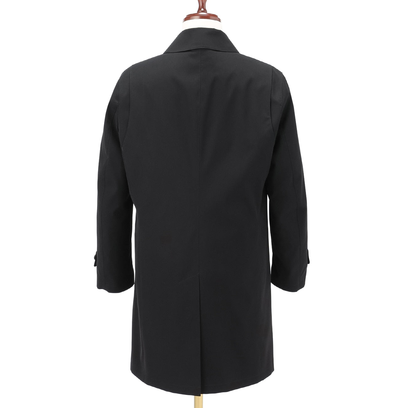 Japanese-Fabric Water-Repellent轻量款式 翻立领 大衣 - 黑色_08