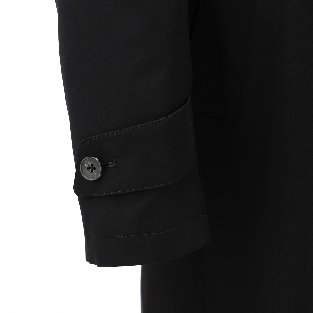 Japanese-Fabric Water-Repellent轻量款式 翻立领 大衣 - 黑色_09