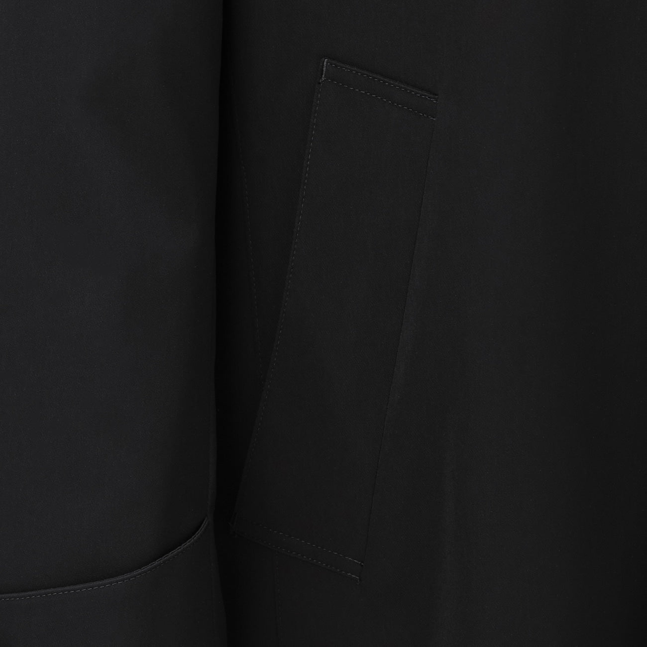 Japanese-Fabric Water-Repellent轻量款式 翻立领 大衣 - 黑色_10