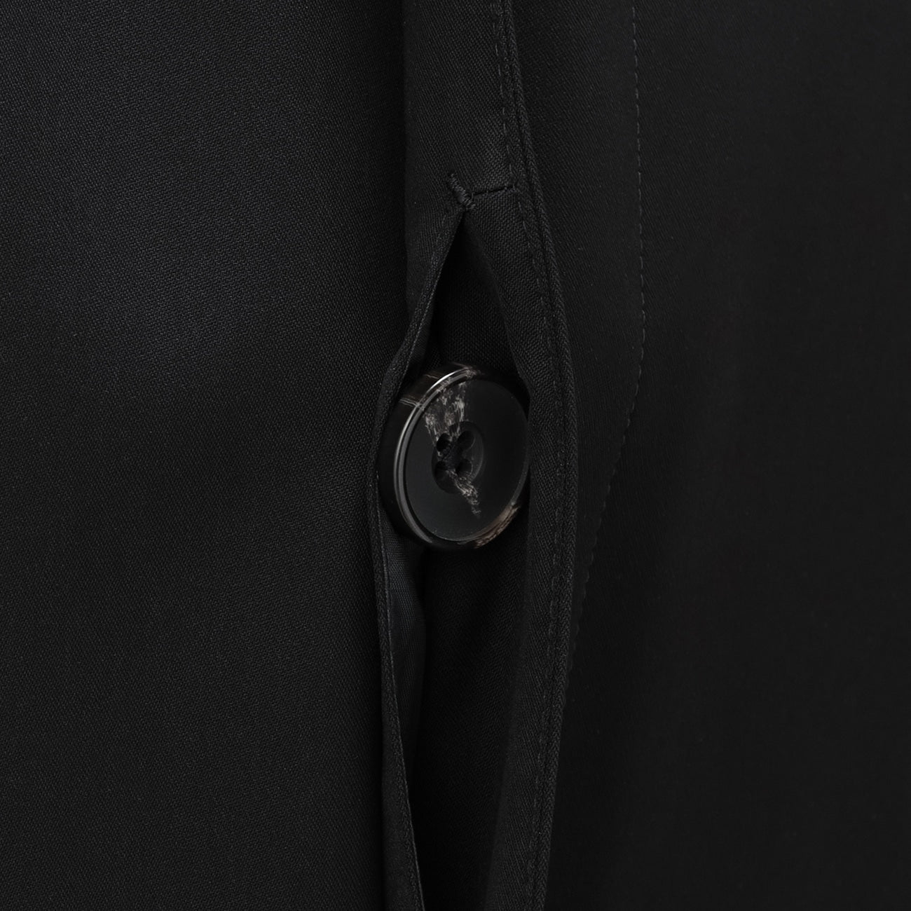 Japanese-Fabric Water-Repellent轻量款式 翻立领 大衣 - 黑色_11