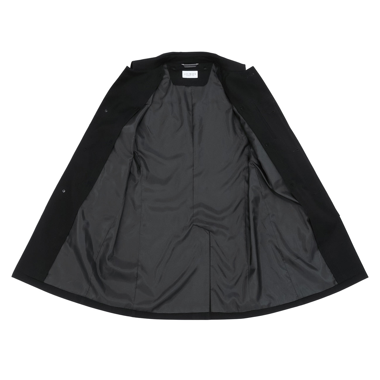 Japanese-Fabric Water-Repellent轻量款式 翻立领 大衣 - 黑色_14