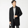 Japanese-Fabric Cashmere Blend Chesterfield Coat - Black_01