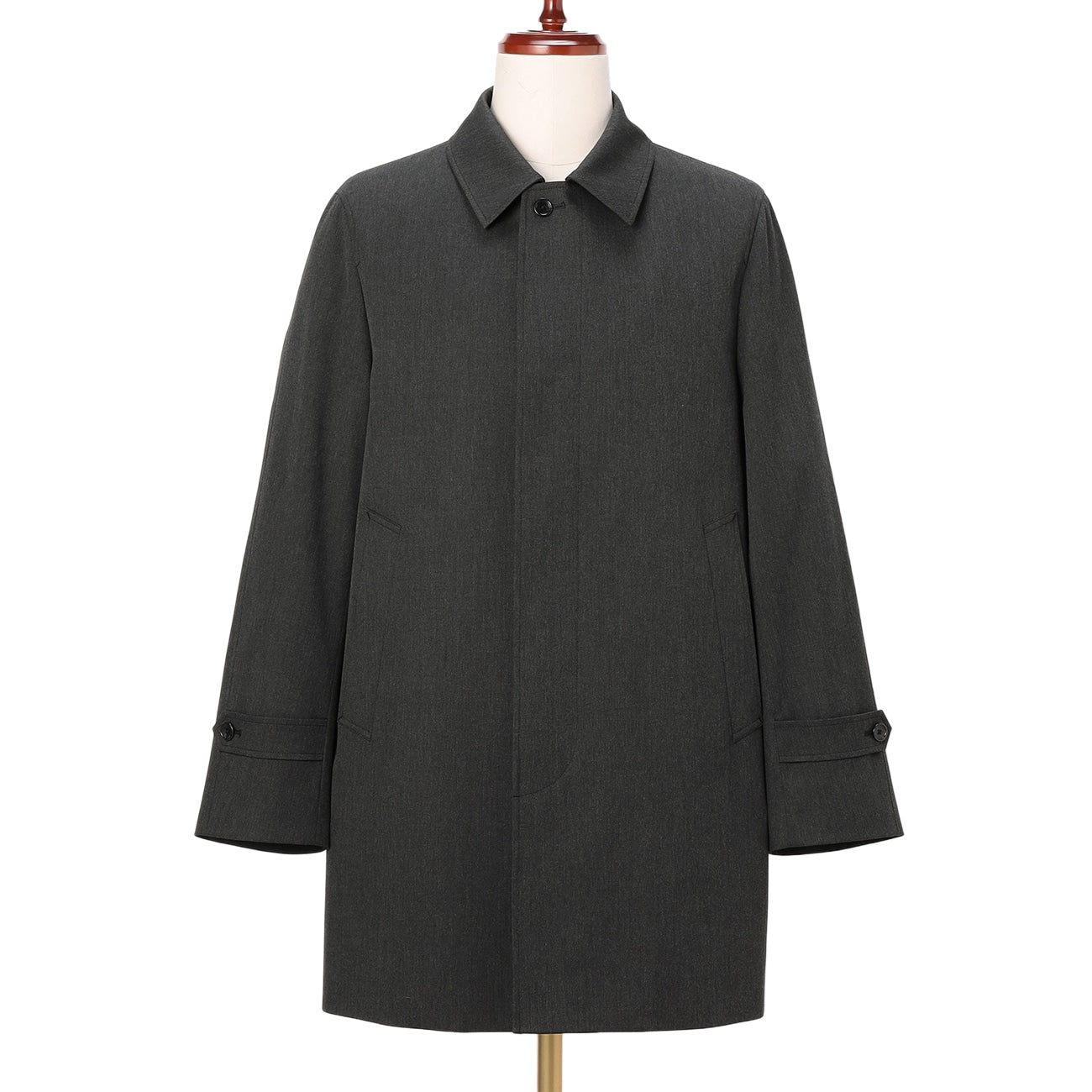 暖色调翻立领 大衣_15