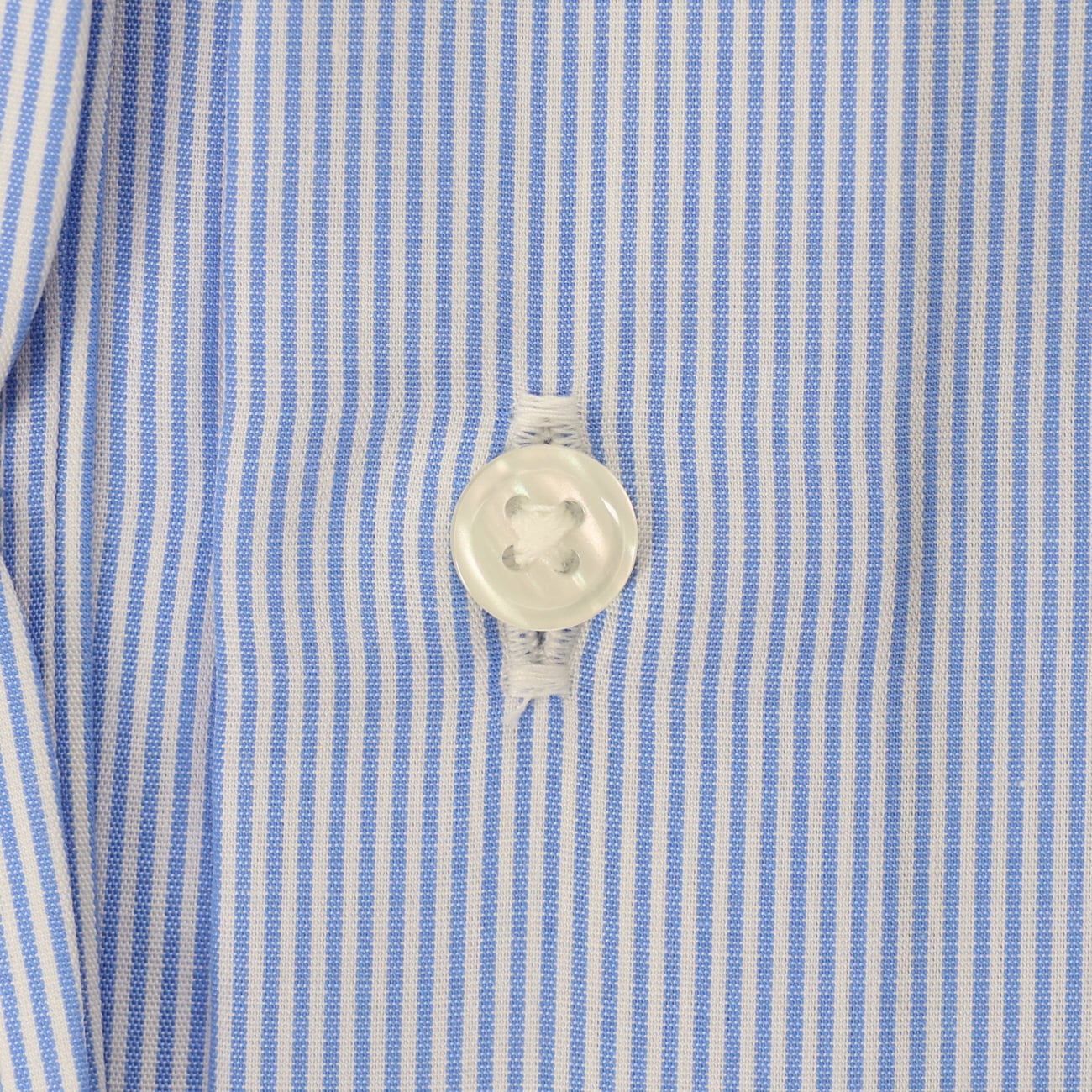 HITOYOSHI Non-iron Cotton Spread Collar Stripe Shirt - Blue_02