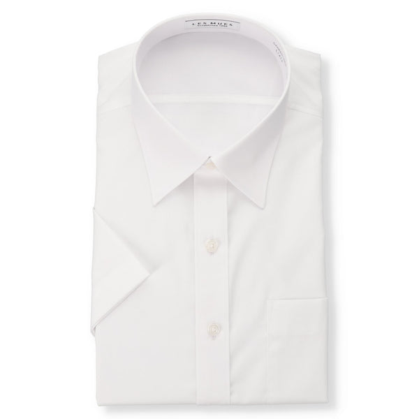 Non-iron Point Collar Short Sleeve Shirt - White [A09_DAN660-051]
