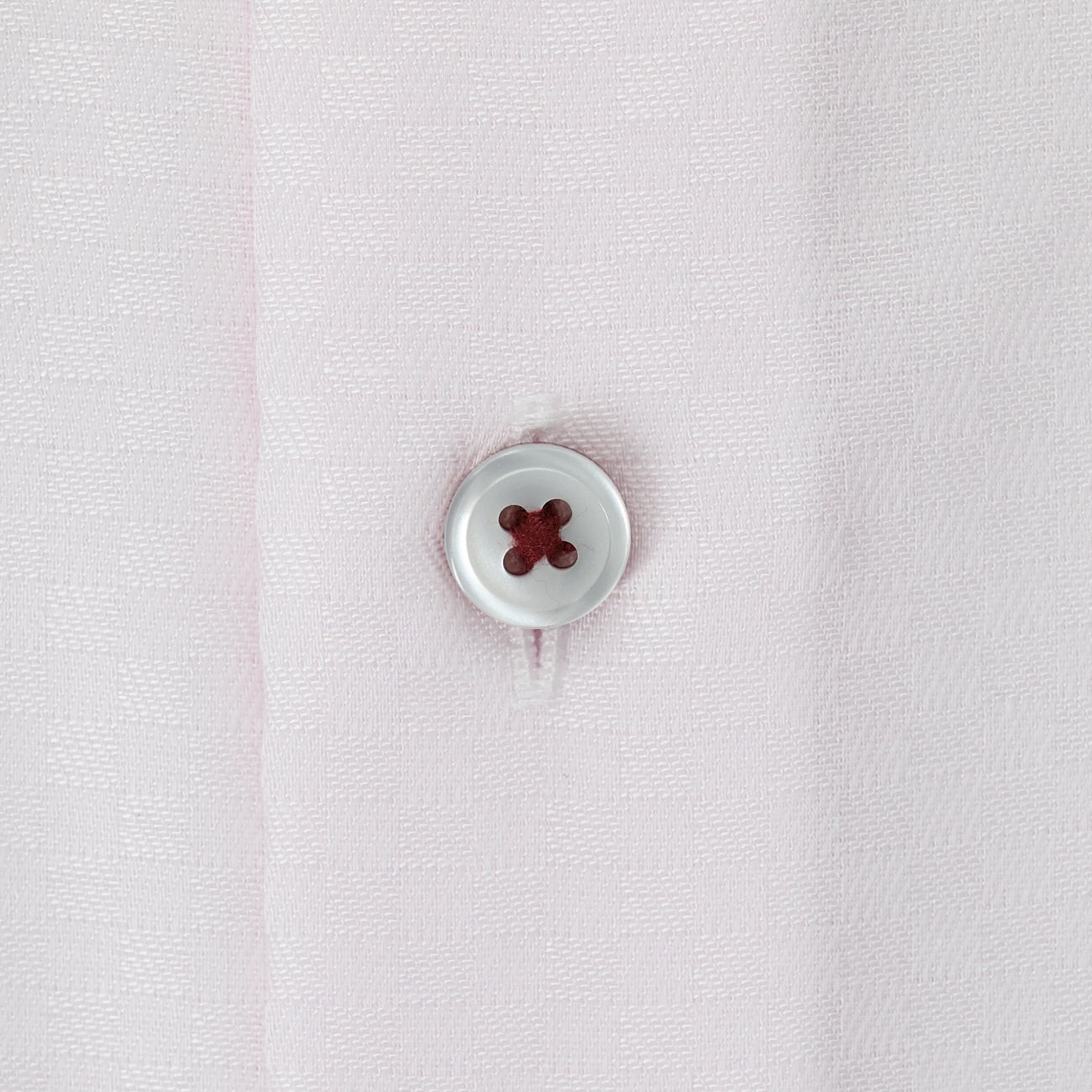 LES MUES 免熨烫粉红色棉质纽扣领衬衫 - 标准版型