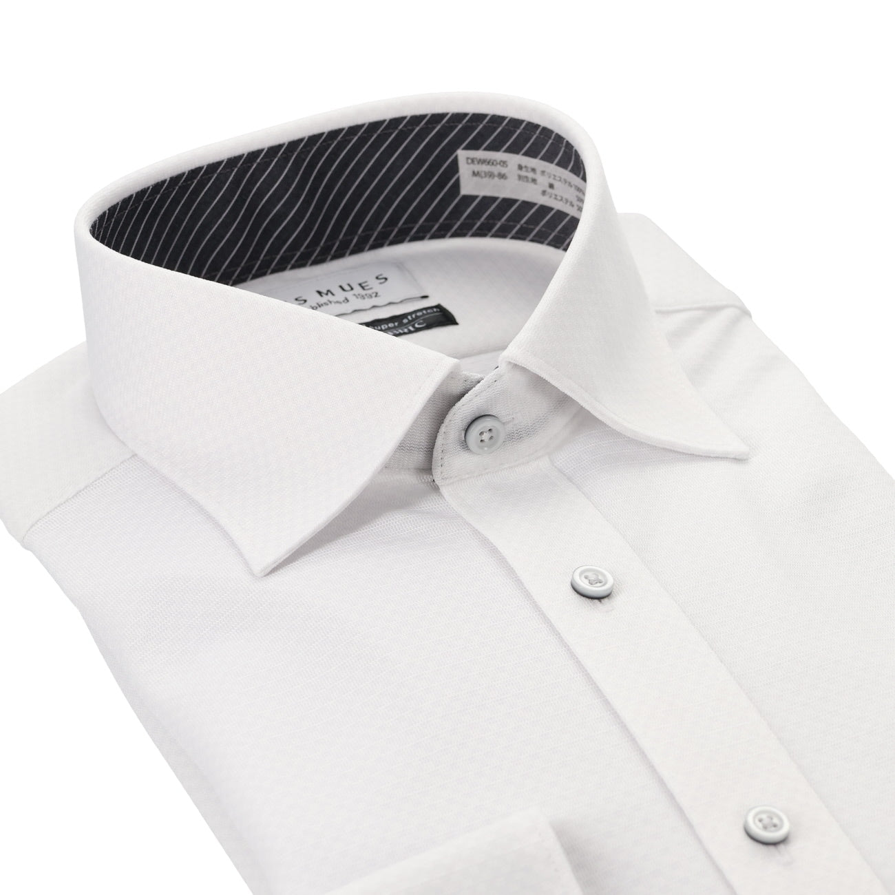 Japanese Fabric Non-iron Spread Collar Shirt -White -03