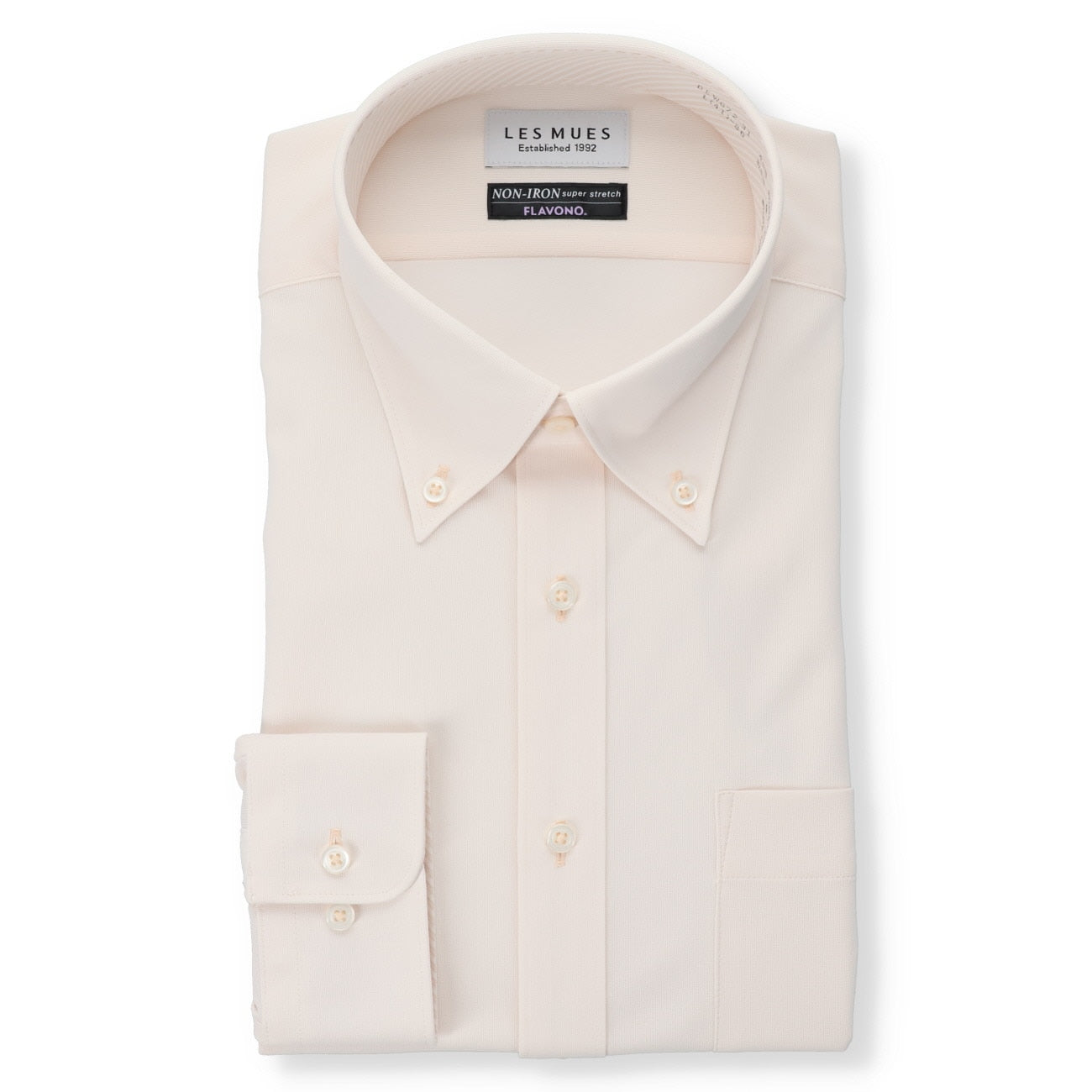 Non-iron Super Stretch Button-down Shirt - Orange_01