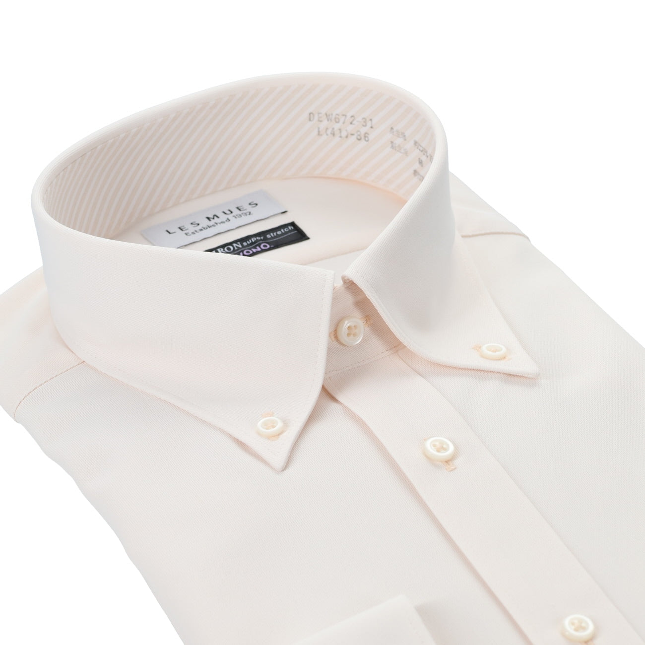 Non-iron Super Stretch Button-down Shirt - Orange_03