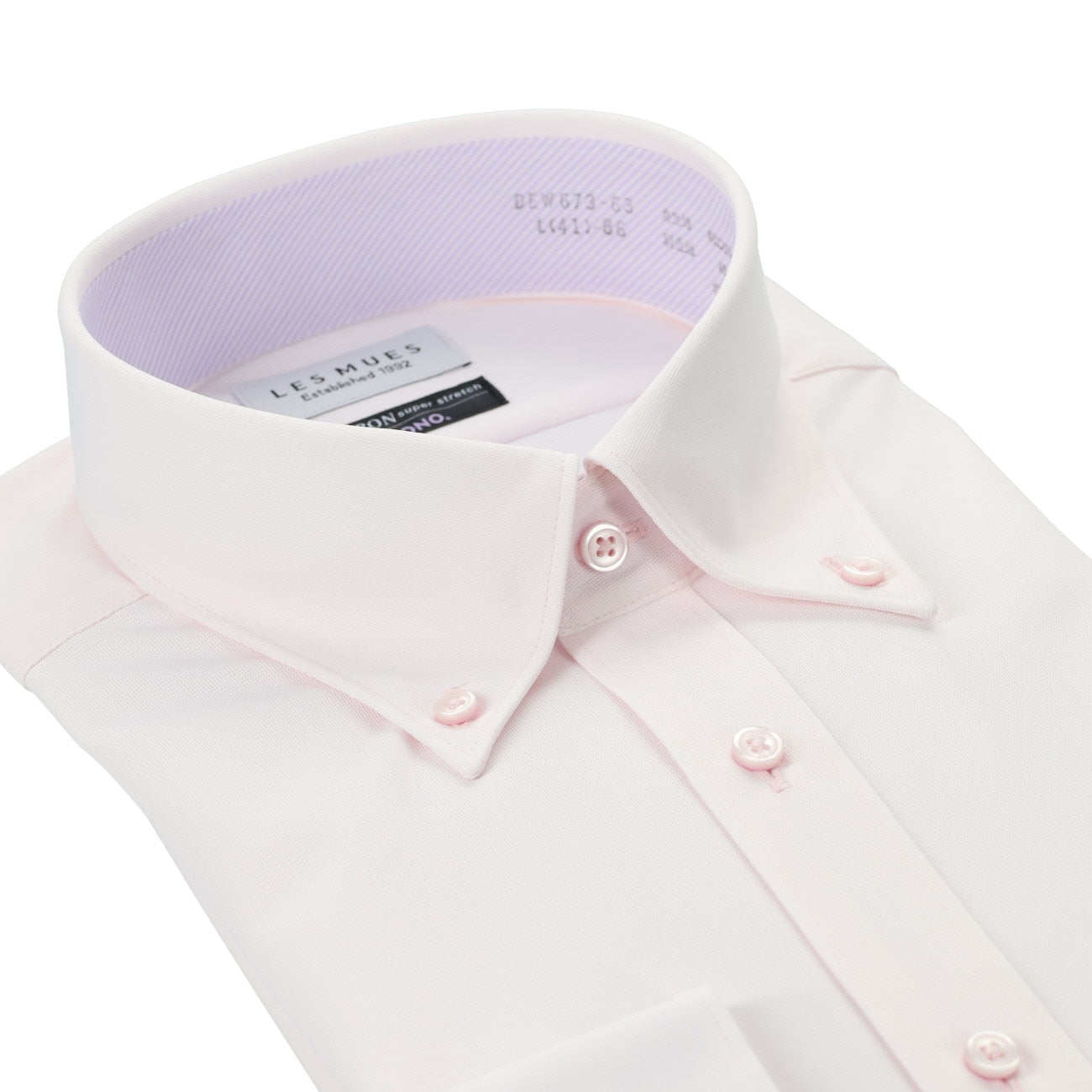 Non-iron Super Stretch Button-down Shirt - Pink_03