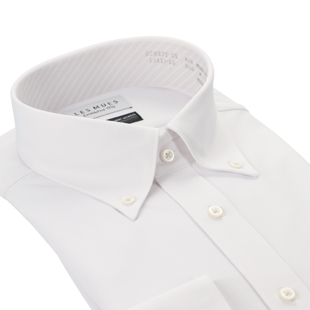 Non-iron Super Stretch Button-down Shirt - White_03