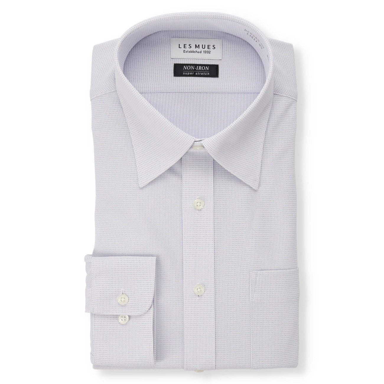 Non-iron Super Stretch Point Collar Shirt - Navy_01