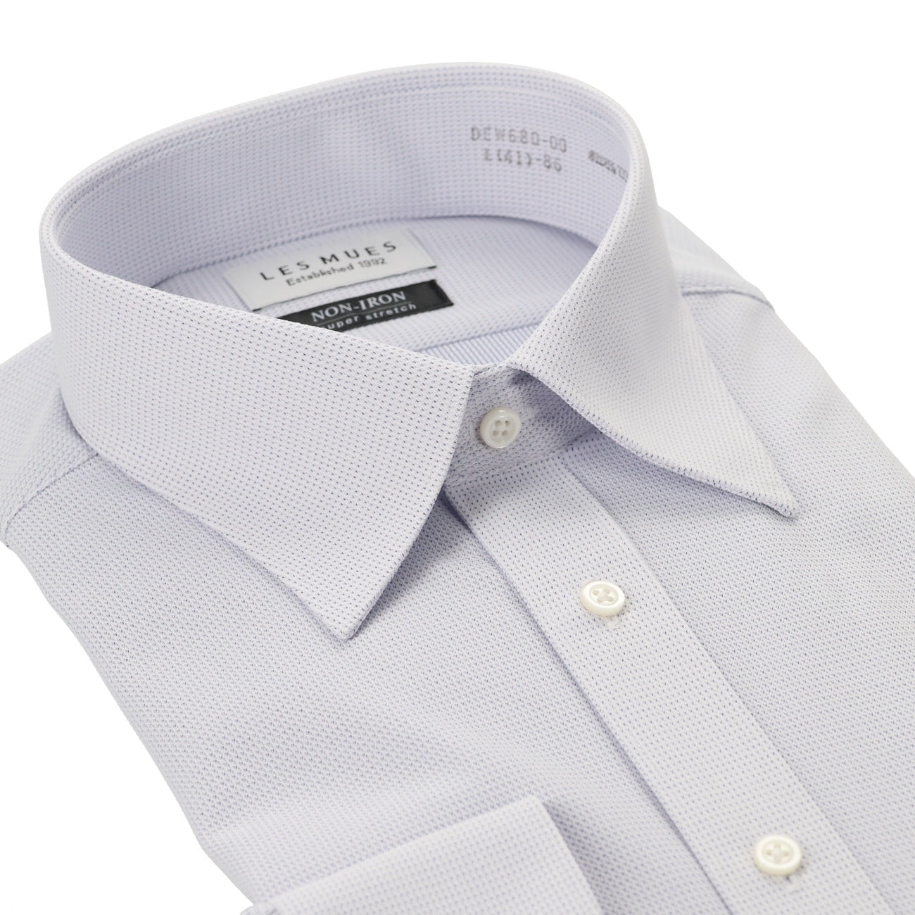 Non-iron Super Stretch Point Collar Shirt - Navy_03