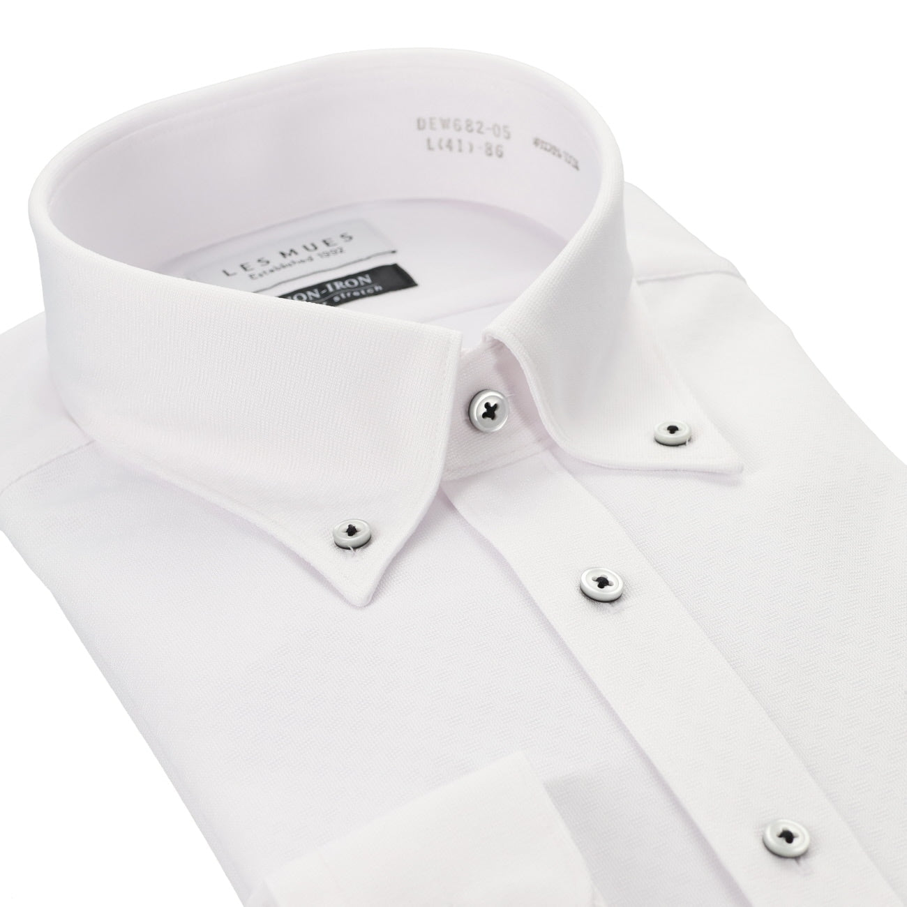 Non-iron Super Stretch Button-down Shirt - White_03
